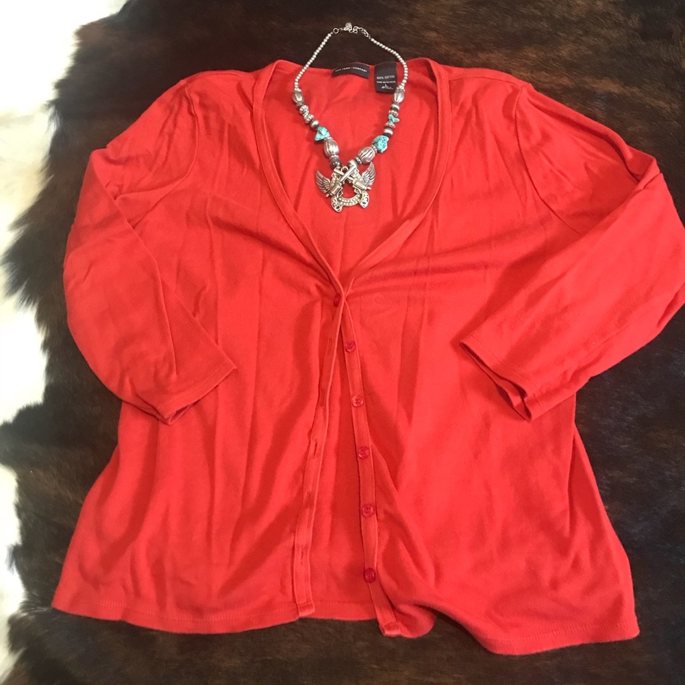 Burnt orange cardigan